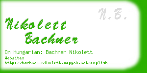 nikolett bachner business card